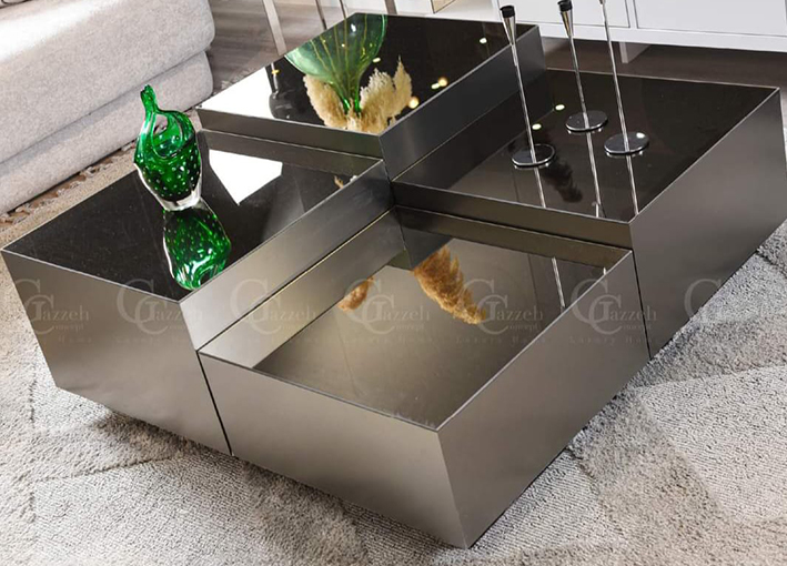 TABLE BASSE 4 PCS FUME